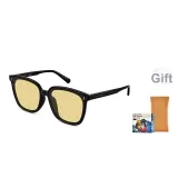 003-Black Frame with Translucent Orange Lens