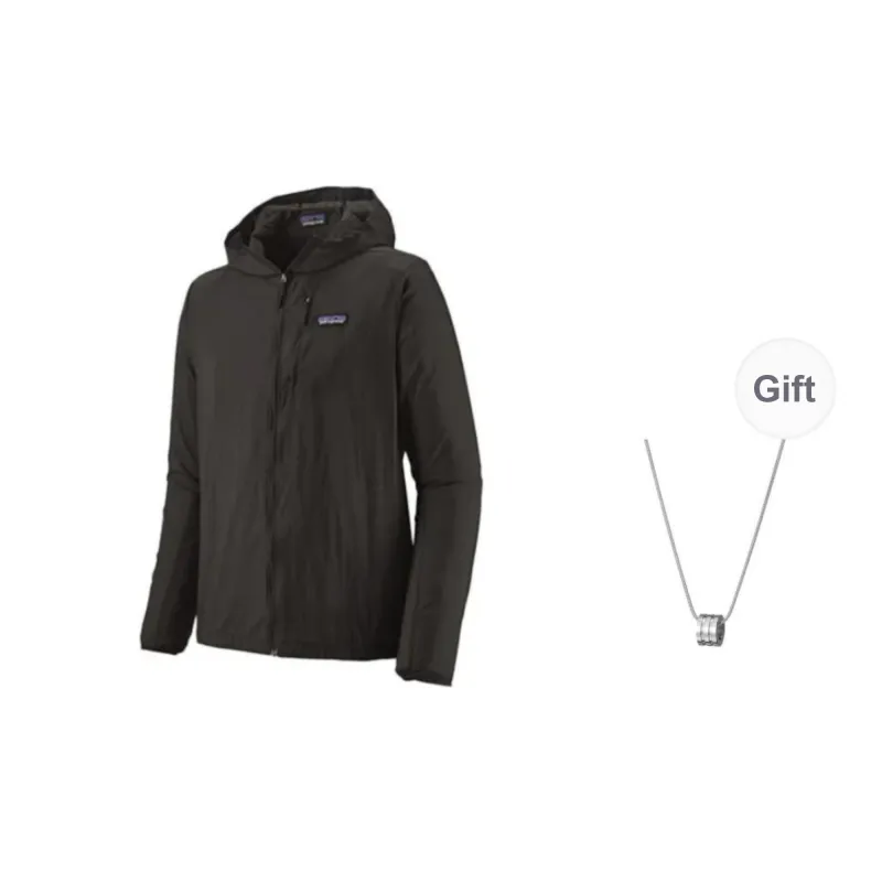 Patagonia Jacket Men's Black Comes With Necklace-0