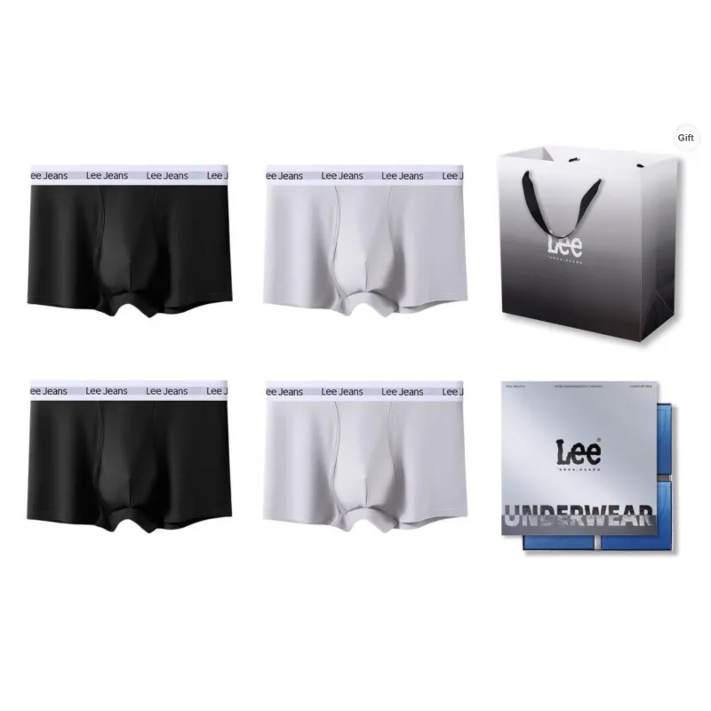 Lee Underpants Men's 4 Pack Box+Shopping Bag-10