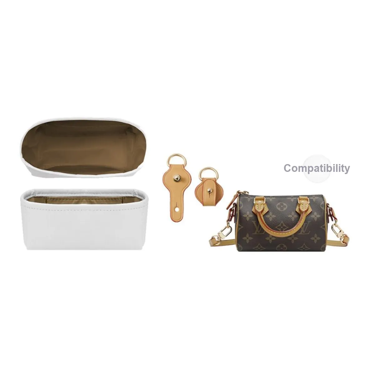 GUYI Cow Leather Bag Accessory Bag Insert Women's