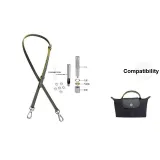 (Gray) Adjustable 95-124cm Shoulder Strap+Perforated Set