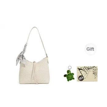 KKA Fabric With PU Handbag Shoulder Bag Crossbody Bag Regular Women's Beige Yellow/Black