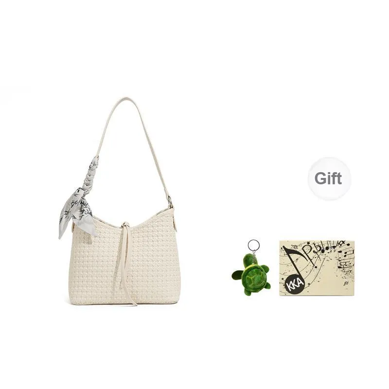 KKA Fabric With PU Handbag Shoulder Bag Crossbody Bag Regular Women's Beige Yellow/Black-0