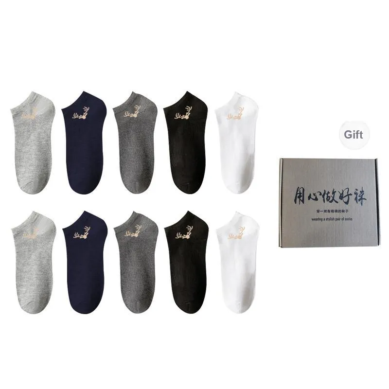 Yalu Mid Calf Socks Men's 10 Pack Mixed Color-28