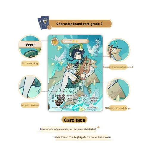 shiningsoul Genshin Impact Семь Святых Бои Карта IP Аниме Карточки Целая коробка