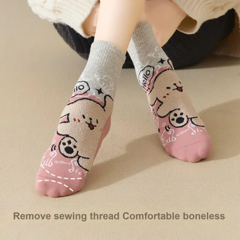 Temooues Mid Calf Socks Women's 5 Pack-1