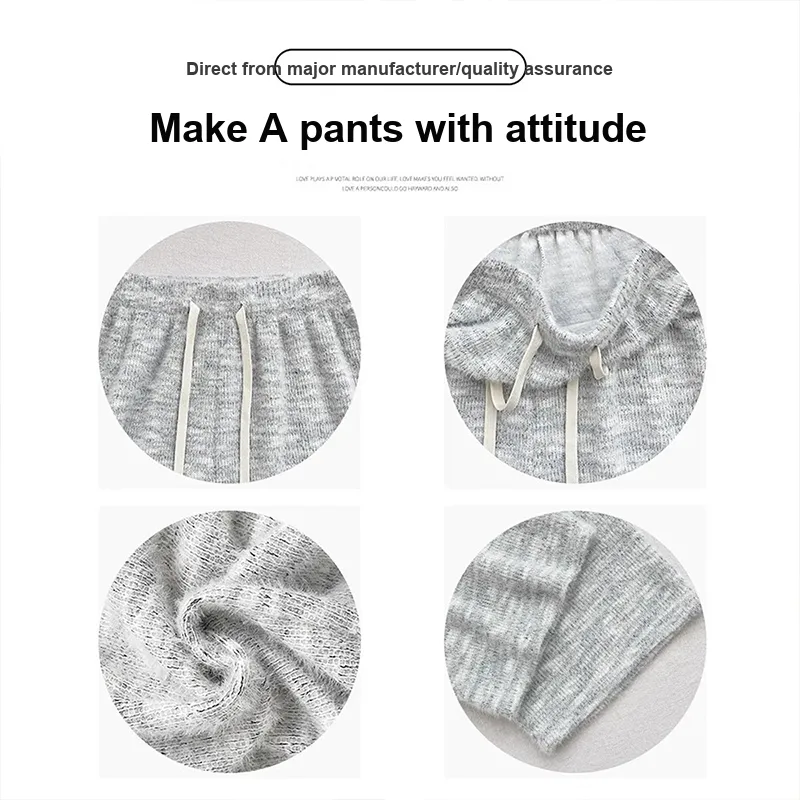 Ya Sheep People Casual Pants Women's Light Gray-4