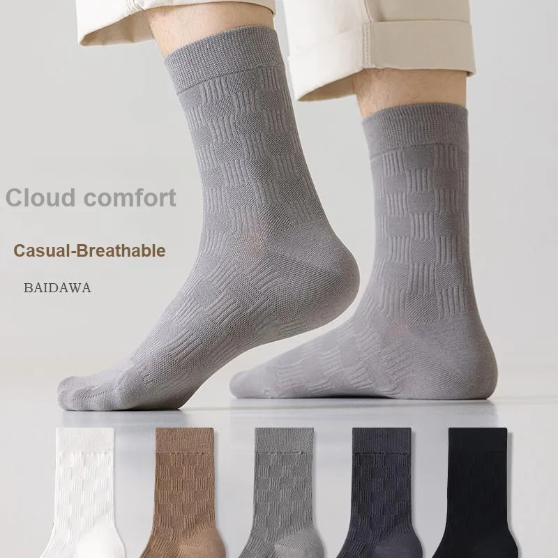 Lan Miao Mid Calf Socks Men's 5 Pack-2