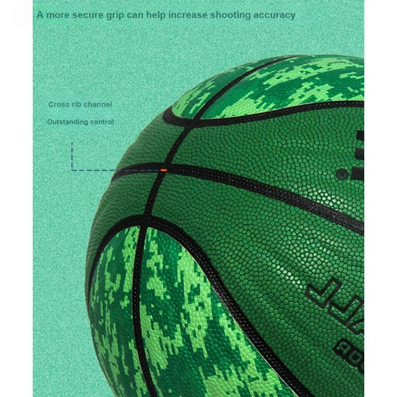 PSYCHE PU Basketball Green Size 7 Ball Training Unisex-4