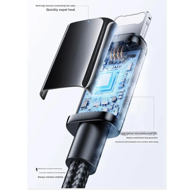 First Guard 3VZ00 15 A To Lightning Frozen Sensation Tungsten Gold Octuple Safety Protective System Cables-2