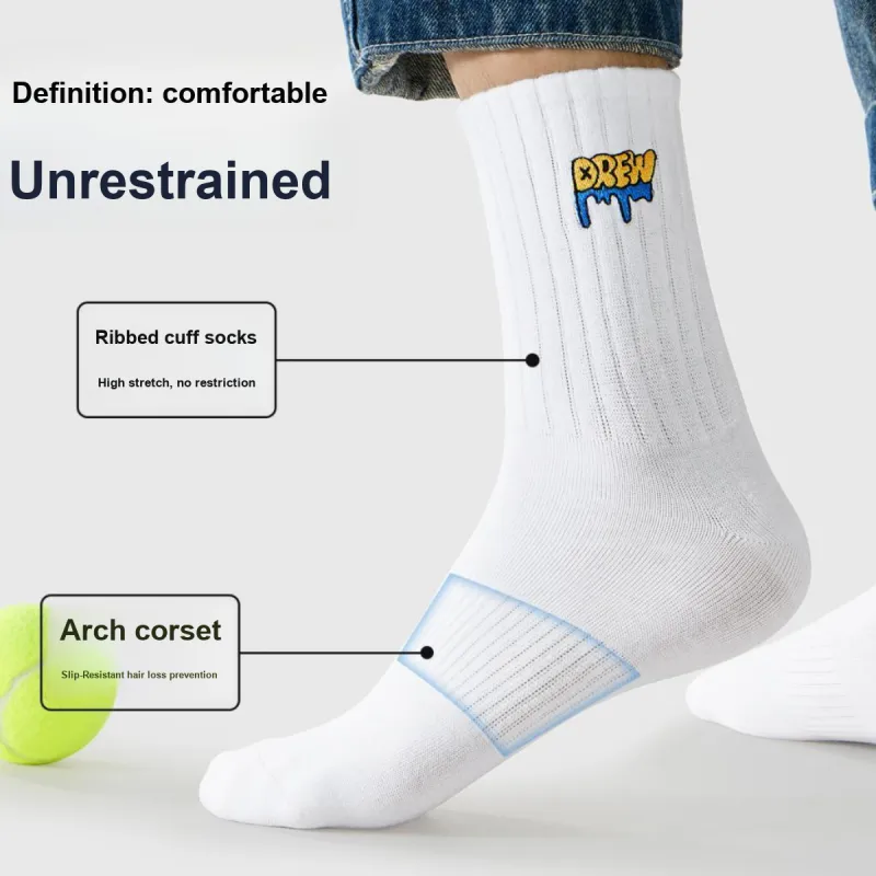 ZEROIN Mid Calf Socks Unisex 4 Pack-3
