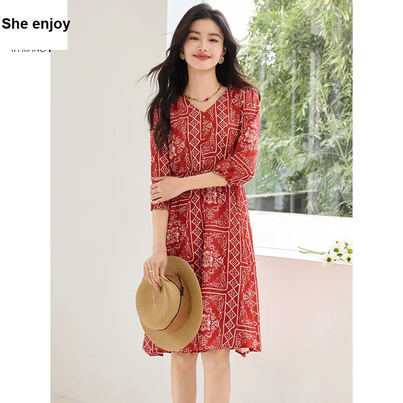 She Enjoys Short Sleeved Dress Women's-5