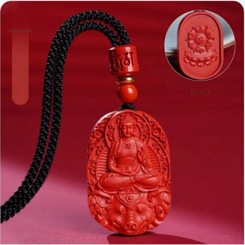 Sima Is Ethereal Cinnabar Jade Pendants Unisex-21