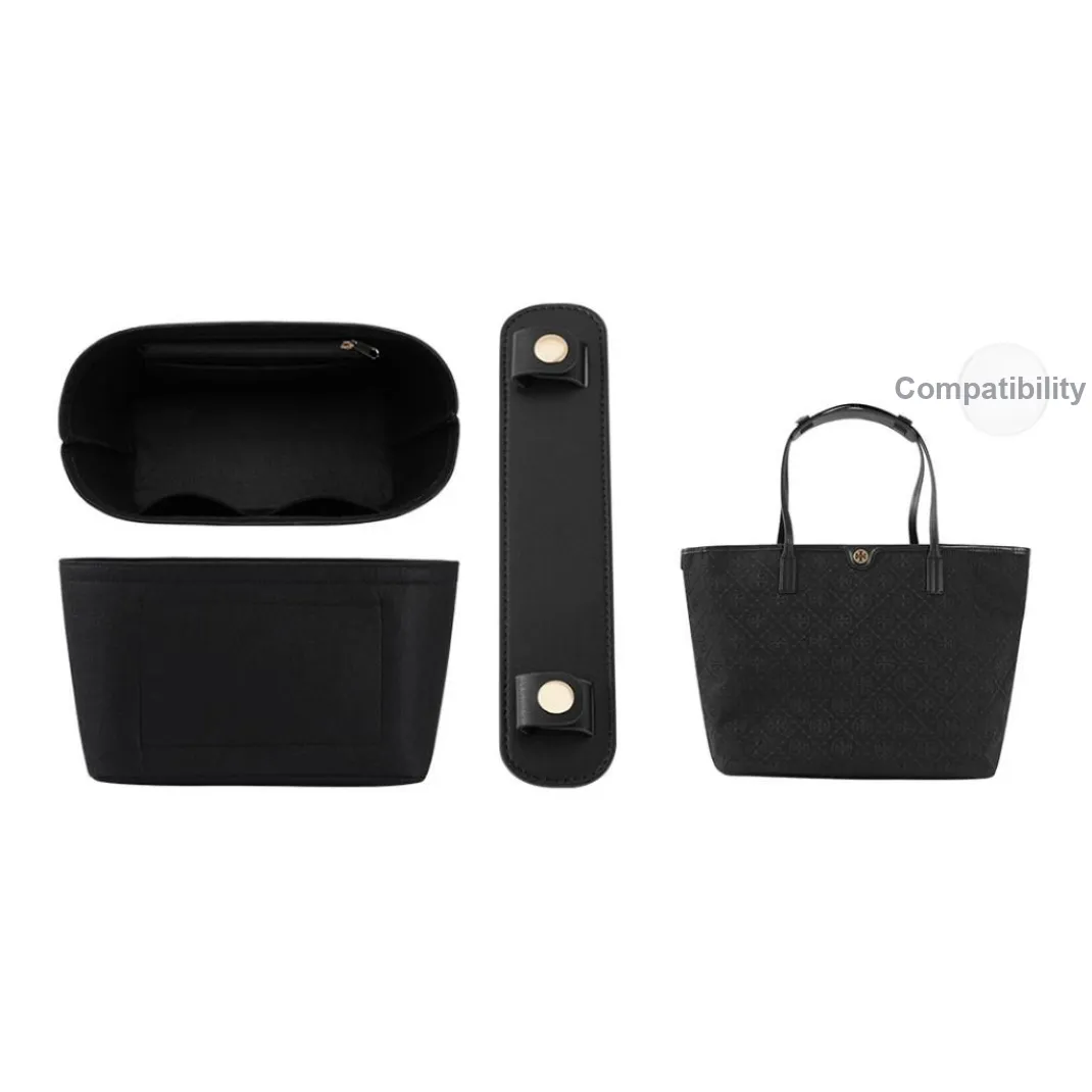 Lan Bao Fan Felt With Microfiber Bag Shoulder Pads Insert Women's Black