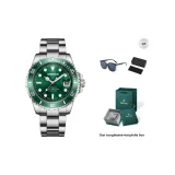 Green Dial Stainless Steel with Sunglasses Limited Clothing Sets