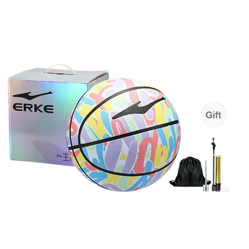 Erke Rubber Basketball Size 7 Training Unisex-11