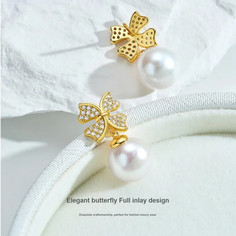 ME LUXE Pearl Hoop Earrings, Adorable Sweet Style, Classic And Versatile Women's-5