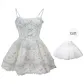 Blue Slip Dress+Petticoat