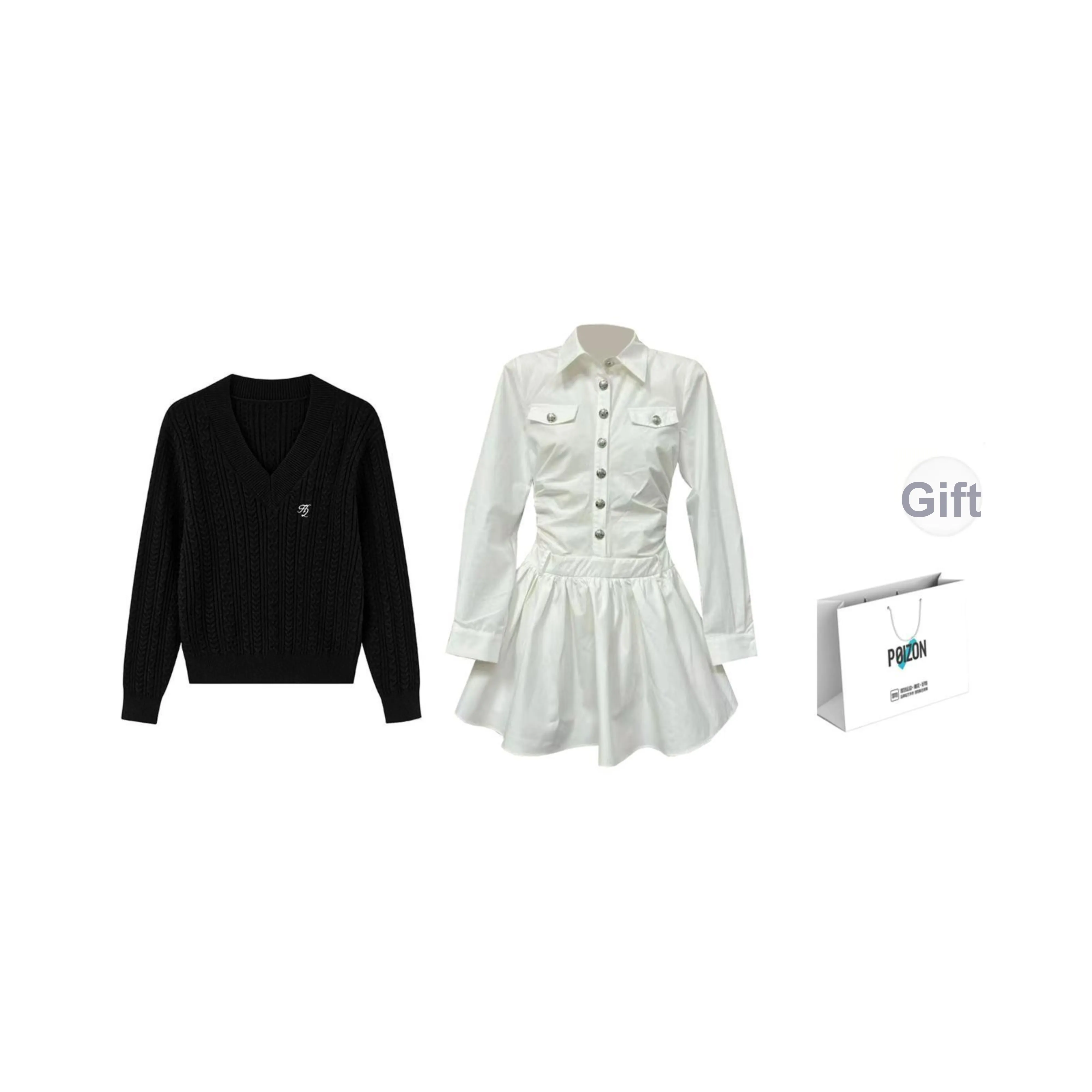 TORIGHT Комплект с юбкой Женские Черный