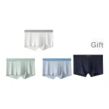 Buy 3, Get 1 Free Pack of Same Brand Men's Underpants-Mint Green+Ecru+Blue Grass