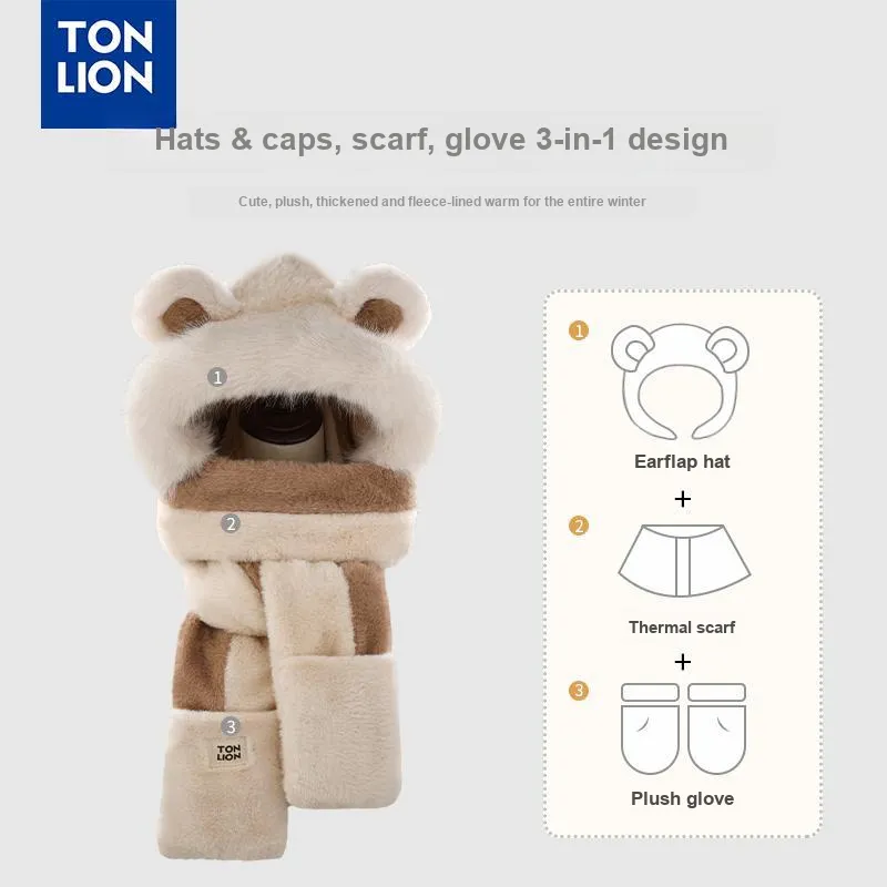 Tonlion Polyester Hoods & Plush Hats Unisex-5
