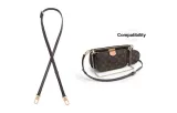 [Crossbody Style]Brown, 1.1cm Width, Adjustable from 90-120cm