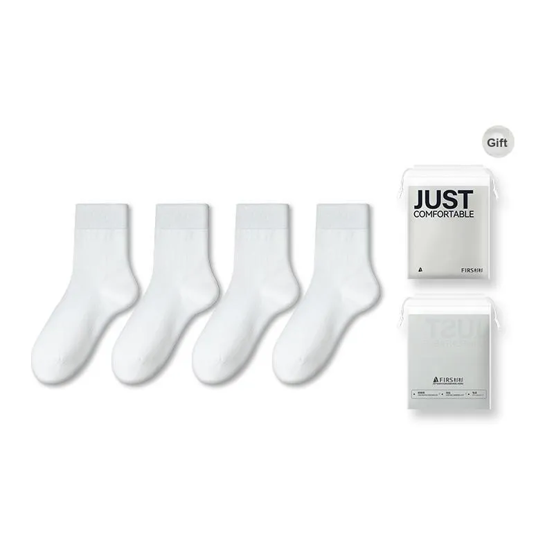 FIRS Mid Calf Socks Men's Shopping Bag 4 Pack-0