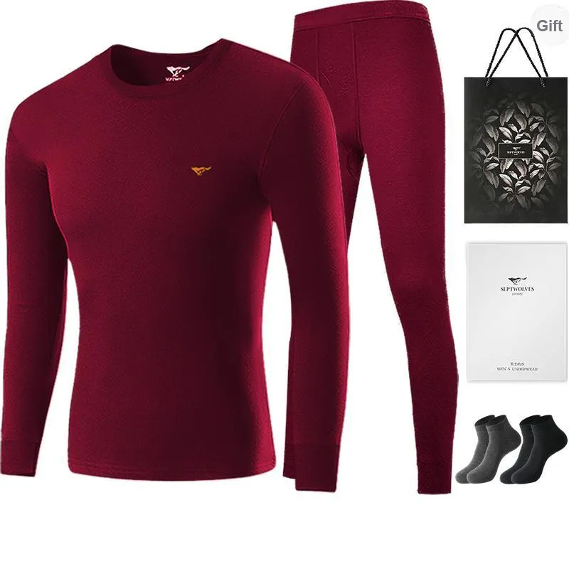 SEPTWOLVES Thermal Set Men's Gift Box Set+Shopping Bag-10