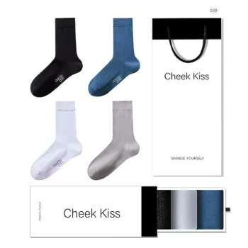 Cheekkiss Socks Gift Box Unisex Thigh High Socks Antibacterial Breathable Odor Resistant Anti Balling 4 Pack