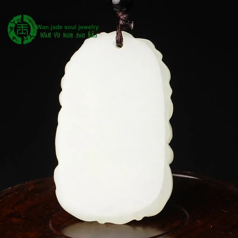 WANYUHUN Hetian Jade Pendants White Jade Unisex-4