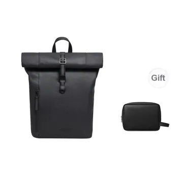 Gaston Luga Eco Friendly Material Backpack Mini Unisex Elegant Black