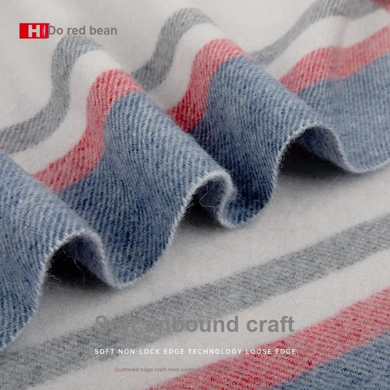 Red Bean 30% Cashmere 70% Wool Knit Scarves Women's-24