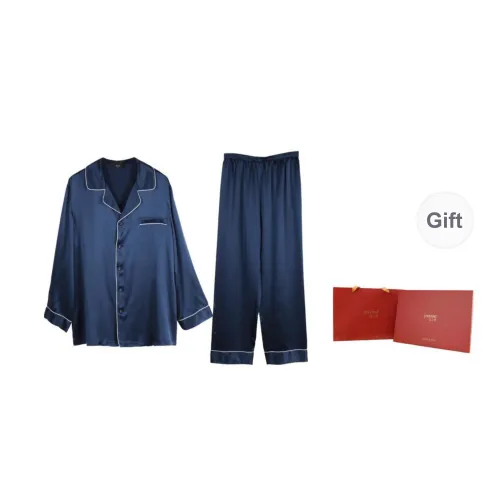 JINSANT Pajama Set Men's Navy Blue