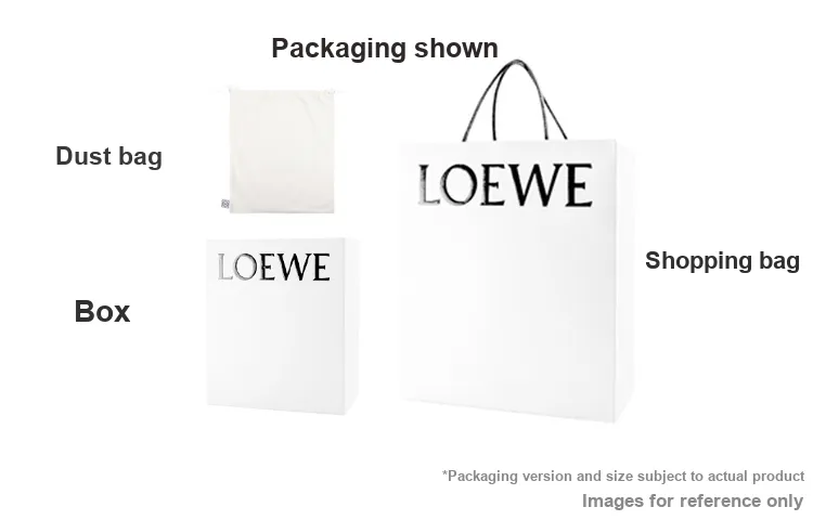 LOEWE Anagram Jacquard Fabric With Calfskin Bag Straps Women's Gray-3