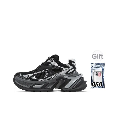 OGR Вода Паук Tarantula 2 OG Черный Устойчивый к истиранию Увеличение высоты Низкий Топ Кроссовки с подошвой похожей на трикотаж Унисекс