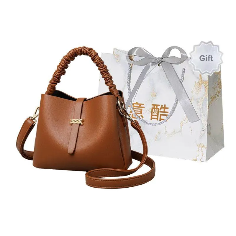 Cool Pu Shoulder Bag Regular Women's Black/Ecru/Yellow/Burgundy-3