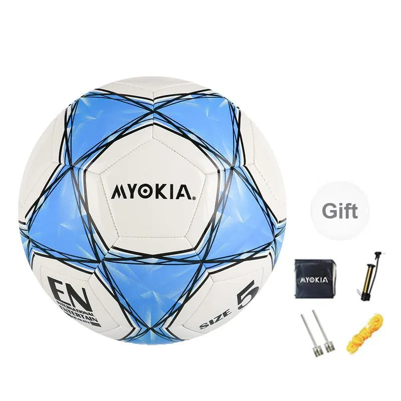 MYOKIA Size 5 Soccer Hand Stitched Soccer Ball Unisex-4