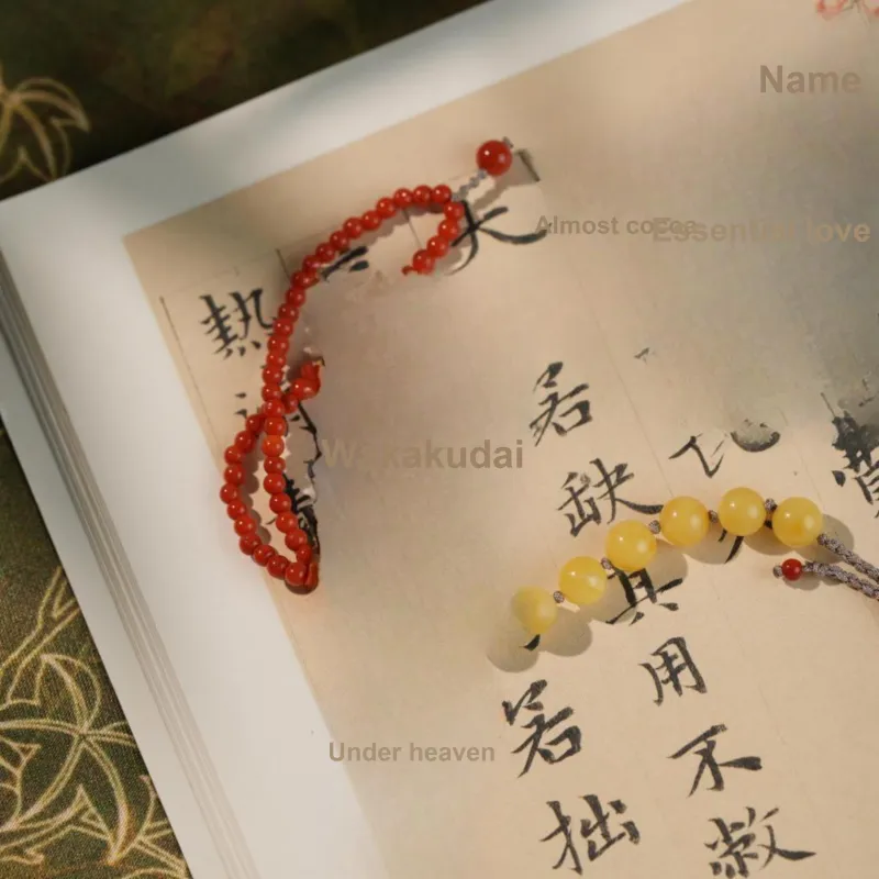 Clear Snow Southern Red Agate/Beeswax Bracelets Unisex-6