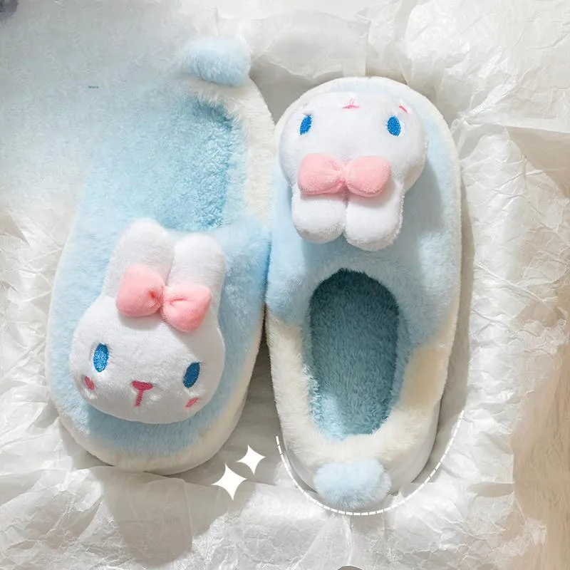 Cute Cartoon Small Animal Fall And Winter Home, Cotton Slippers Unisex-9