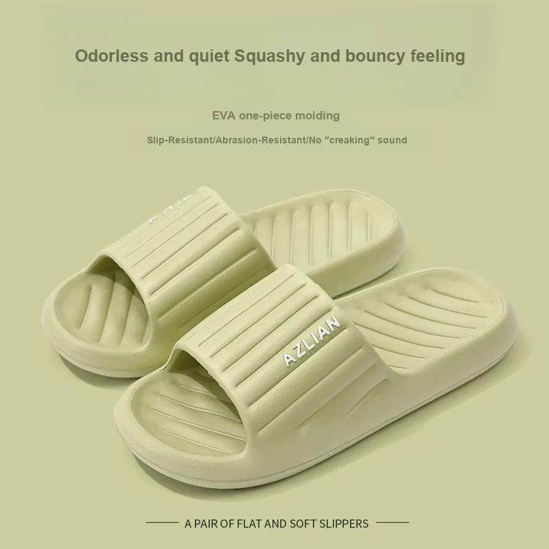 Foot Recreation Summer Squashy And Bouncy Feeling Soft Soled Indoor Bathroom Bathing Slip Resistant Home Slippers-13