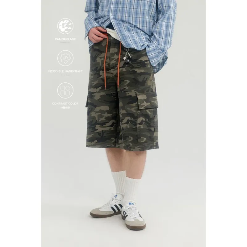 MYSAMESAME Cargo Shorts Unisex Camouflage In Stock-4