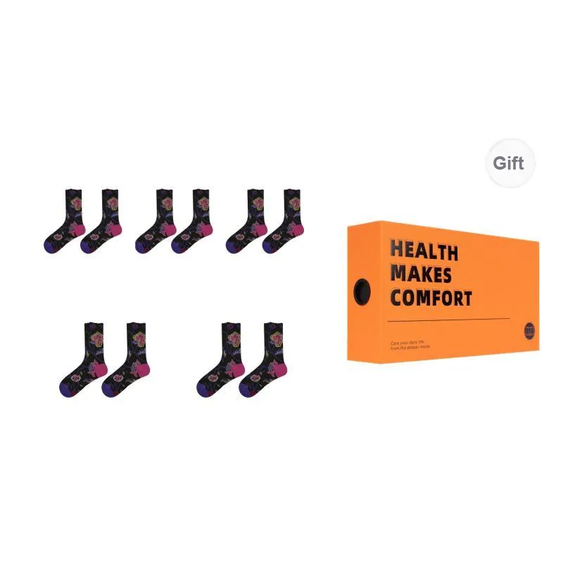 Vine Color Mid Calf Socks Women's-2