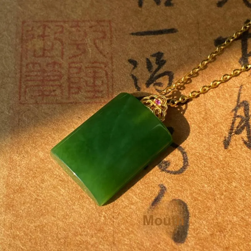 Linguanying Hetian Jade Hetian Jade Pendants Women's Jasper-3
