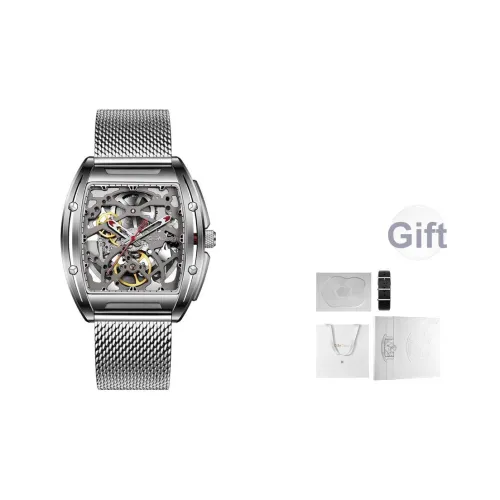 CIGA Design Z Collection Edgy Tonneau Watch Механический механизм Ремешок из нержавеющей стали Часы Мужские часы