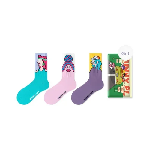 PL Носки Crew Унисекс Сумка для покупок 3 упаковки Смешанные цвета