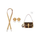 ( Beeswax ) 1.8cm Width Adjustable Shoulder Strap 90-120cm+Oval Abrasion-Resistant Buckle