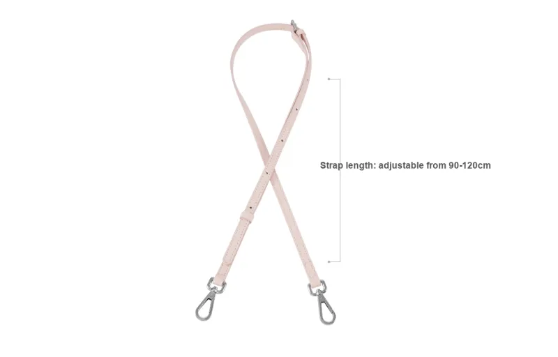 Lan Bao Fan Microfiber Bag Strap Women's Pink, White-8