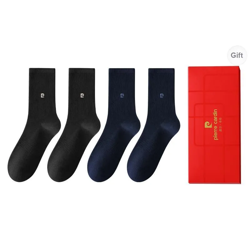 PIERRE CARDIN Mid Calf Socks Men's 4 Pairs In A Box-2