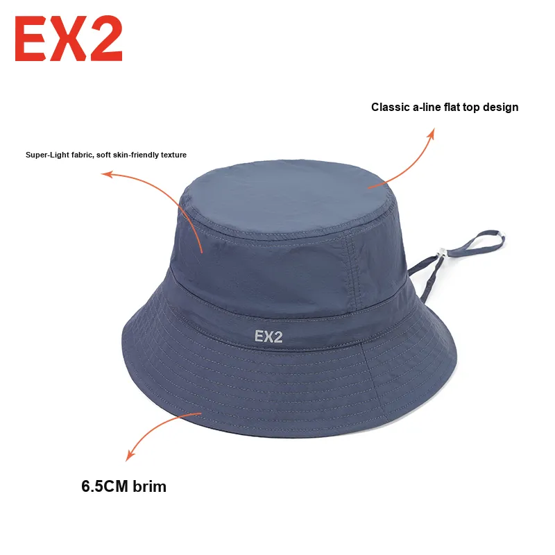 EX2 YIHAISHI Polyamide Flat Top Bucket Hat Unisex Multicolor-5