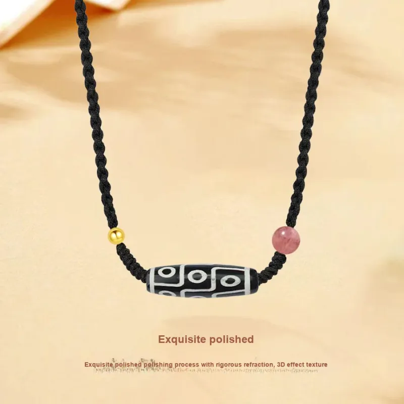 Master Kim Agate Handmade Braided String Necklace Unisex-3